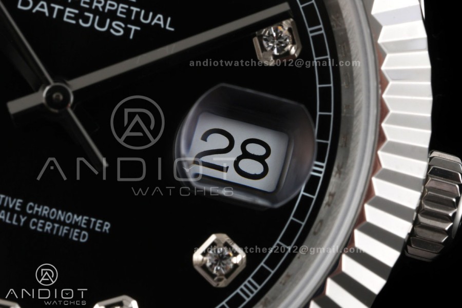 DateJust 41 126334 QF 1:1 Best Edition Black Diamonds Dial on Oyster Bracelet JH3235 (Free Sprung)