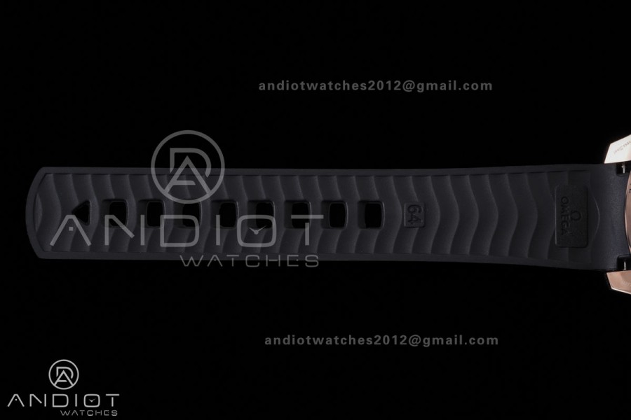 Seamaster 300M Chrono Black Ceramic Bezel RG N1F 1:1 Best Edition Black Dial on Black Rubber Strap A9900