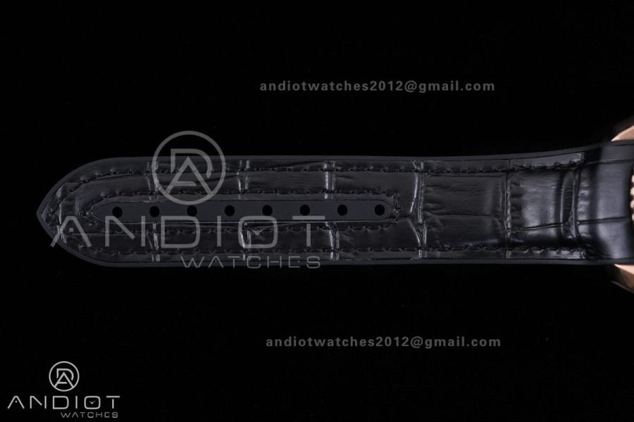 Planet Ocean 600M Chrono RG N1F 1:1 Best Edition Black Dial on Black Rubber Strap A9900