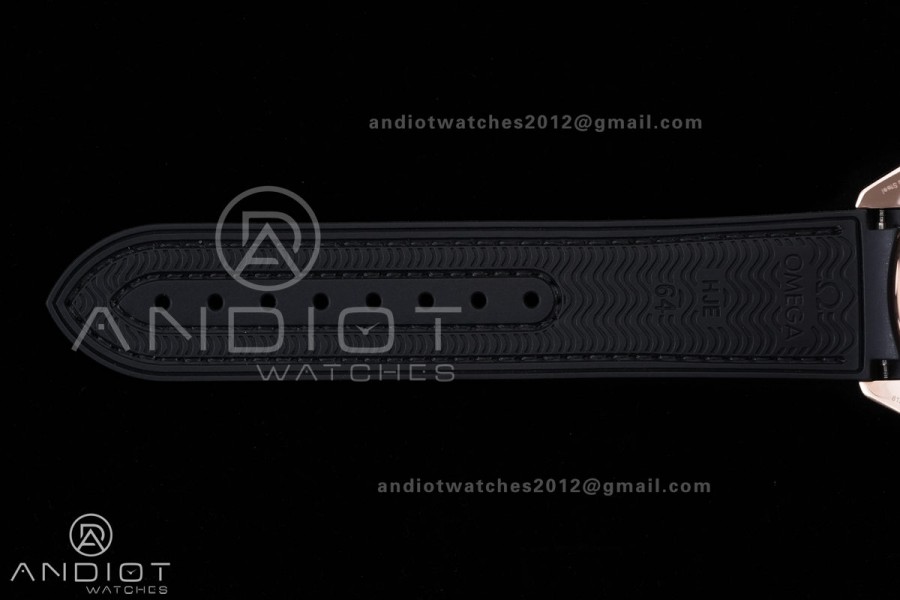 Planet Ocean 600M Chrono RG N1F 1:1 Best Edition Black Dial on Black Rubber Strap A9900