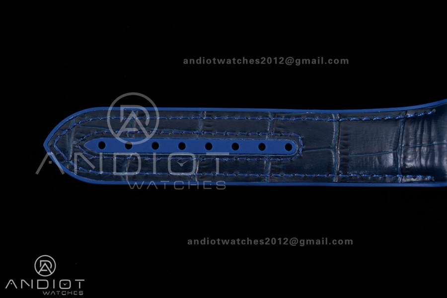 Seamaster 600m Chrono SS/RG N1F 1:1 Best Edition Blue Dial on Blue Rubber Strap A9900