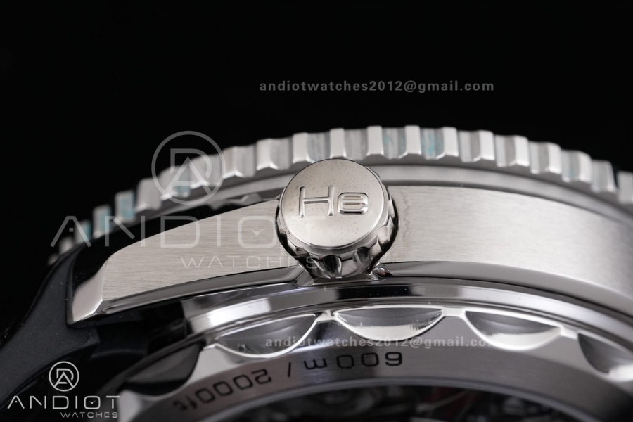 Planet Ocean 600M Chrono SS N1F 1:1 Best Edition Black Dial on Black Rubber Strap A9900
