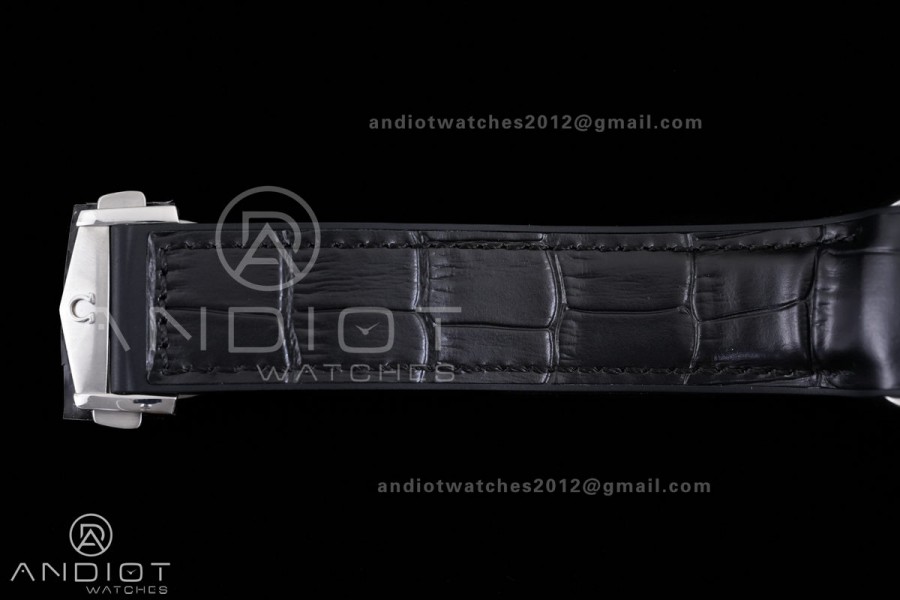 Planet Ocean 600M Chrono SS N1F 1:1 Best Edition Black Dial on Black Rubber Strap A9900