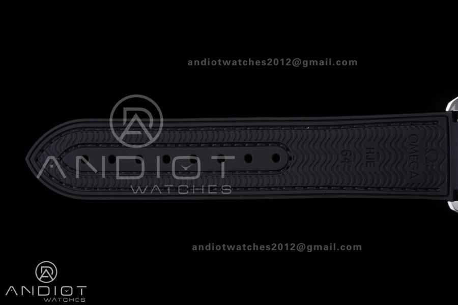Planet Ocean 600M Chrono SS N1F 1:1 Best Edition Black Dial on Black Rubber Strap A9900
