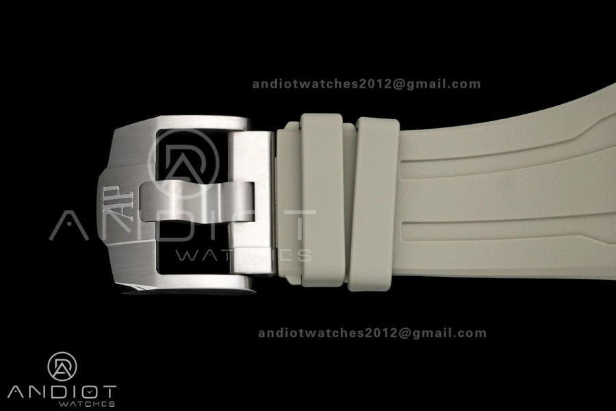 Royal Oak Offshore 43mm 26420so SS DDF 1:1 Best Edition Smoked Dial on Gray Rubber Strap DD4401 Super Clone