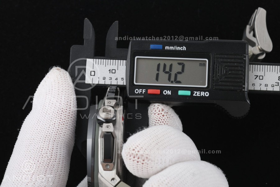 Royal Oak Offshore 43mm 26420so SS DDF 1:1 Best Edition Smoked Dial on Gray Rubber Strap DD4401 Super Clone