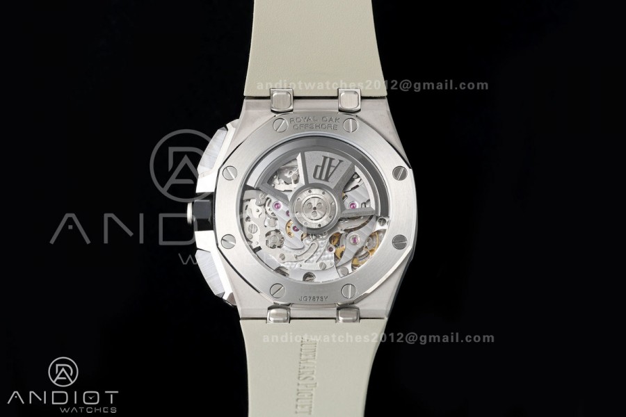 Royal Oak Offshore 43mm 26420so SS DDF 1:1 Best Edition Smoked Dial on Gray Rubber Strap DD4401 Super Clone