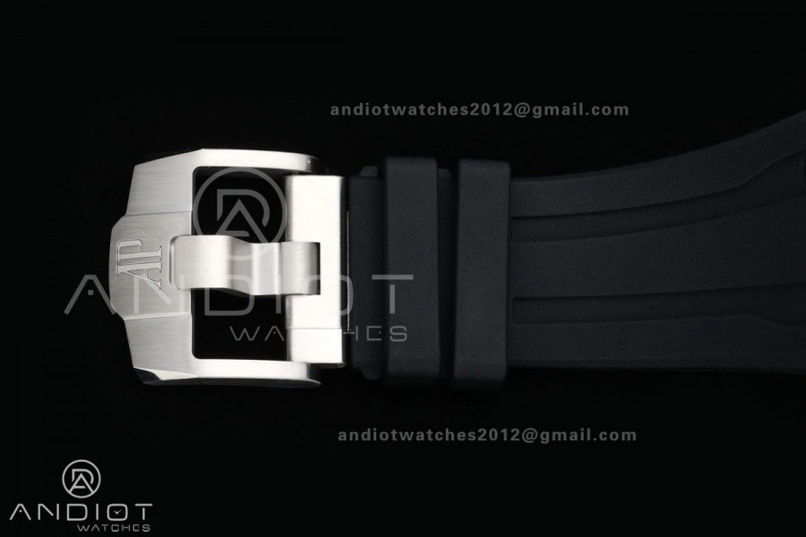Royal Oak Offshore 43mm 26420so SS DDF 1:1 Best Edition Black/White Dial on Black Rubber Strap DD4401 Super Clone