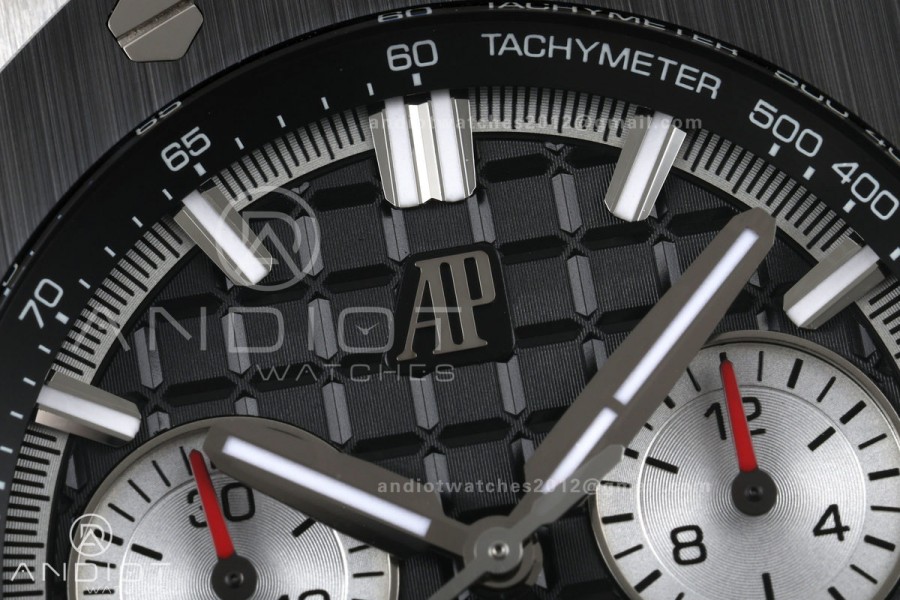 Royal Oak Offshore 43mm 26420so SS DDF 1:1 Best Edition Black/White Dial on Black Rubber Strap DD4401 Super Clone