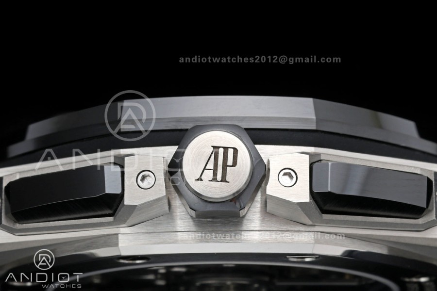 Royal Oak Offshore 43mm 26420so SS DDF 1:1 Best Edition Black/White Dial on Black Rubber Strap DD4401 Super Clone