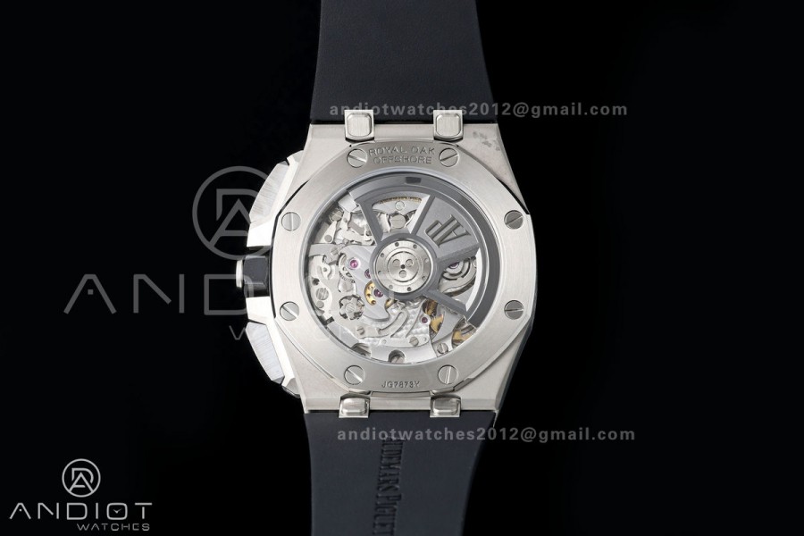 Royal Oak Offshore 43mm 26420so SS DDF 1:1 Best Edition Black/White Dial on Black Rubber Strap DD4401 Super Clone