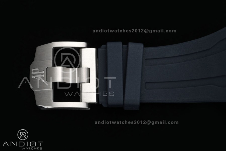 Royal Oak Offshore 43mm 26420so SS DDF 1:1 Best Edition Blue Dial on Blue Rubber Strap DD4401 Super Clone
