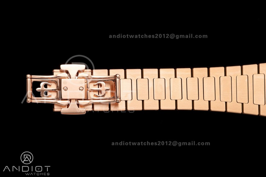 Nautilus 7118 RG Ladies DDF 1:1 Best Edition Silver Dial on RG Bracelet DD330 Super Clone