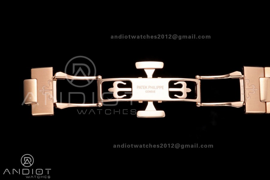 Nautilus 7118 RG Ladies DDF 1:1 Best Edition Silver Dial on RG Bracelet DD330 Super Clone