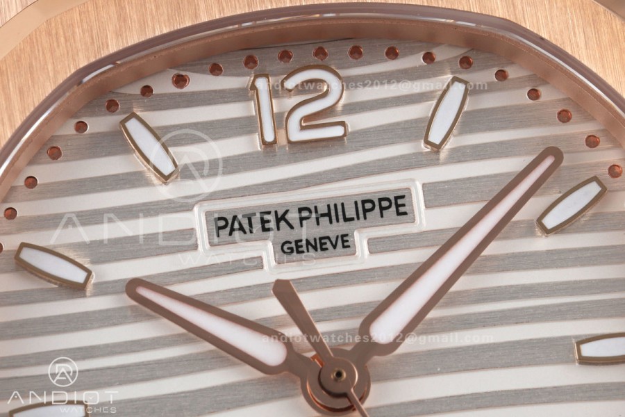 Nautilus 7118 RG Ladies DDF 1:1 Best Edition Silver Dial on RG Bracelet DD330 Super Clone