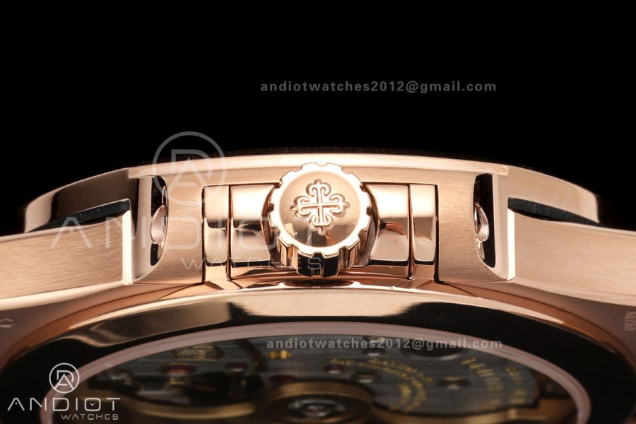 Nautilus 7118 RG Ladies DDF 1:1 Best Edition Silver Dial on RG Bracelet DD330 Super Clone