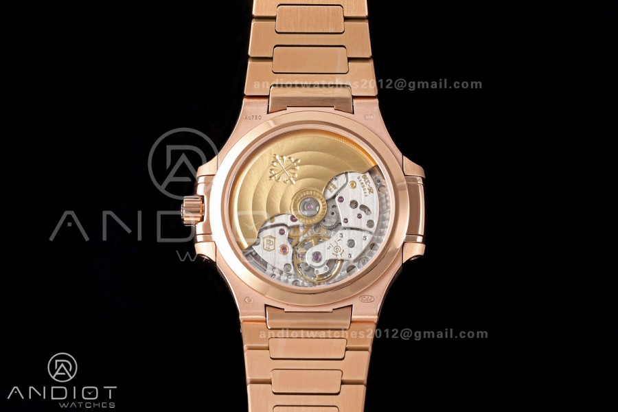 Nautilus 7118 RG Ladies DDF 1:1 Best Edition Silver Dial on RG Bracelet DD330 Super Clone