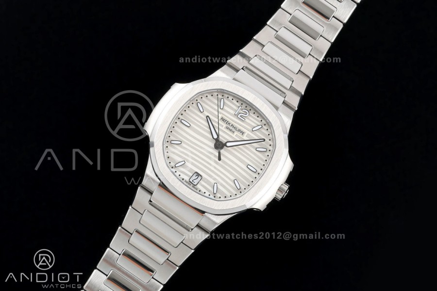 Nautilus 7118 Ladies DDF 1:1 Best Edition Silver Dial on SS Bracelet DD330 Super Clone