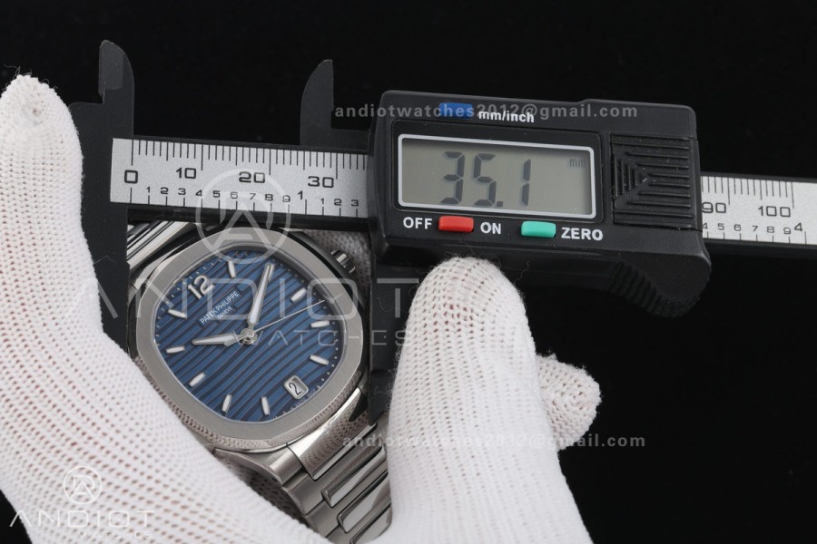 Nautilus 7118 Ladies DDF 1:1 Best Edition Blue Dial on SS Bracelet DD330 Super Clone