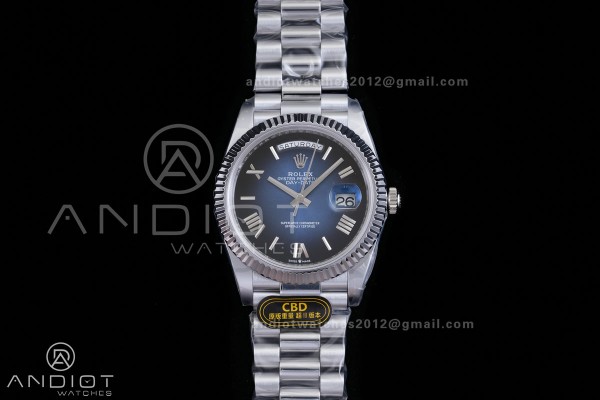 Day Date 40 SS CBDF 1:1 Best Edition Blue Ombre Ro...