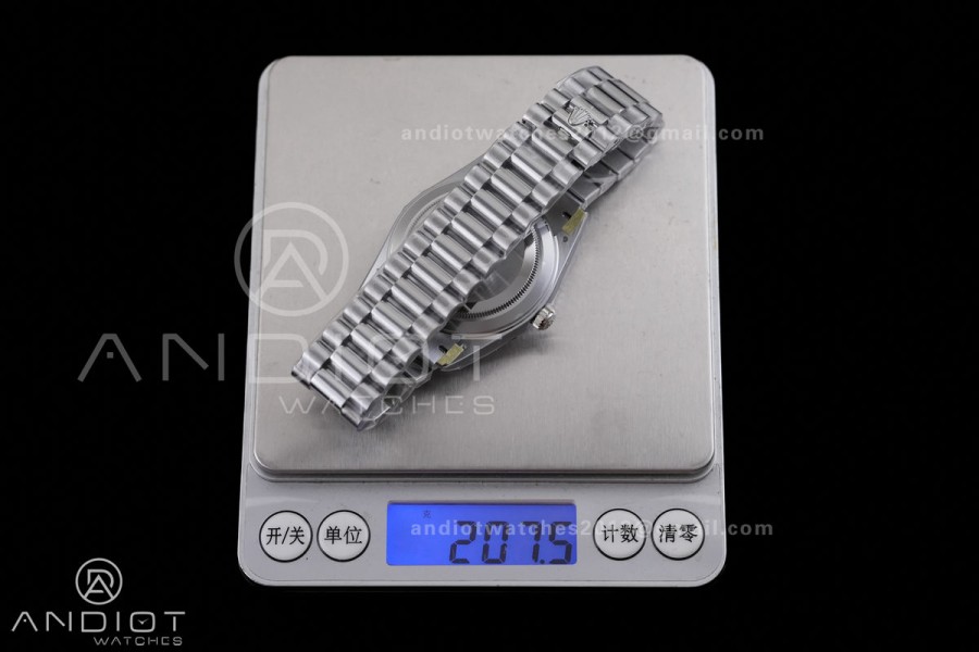 Day Date 40 SS CBDF 1:1 Best Edition Blue Ombre Roman Dial on President Bracelet VR3255 (210g)
