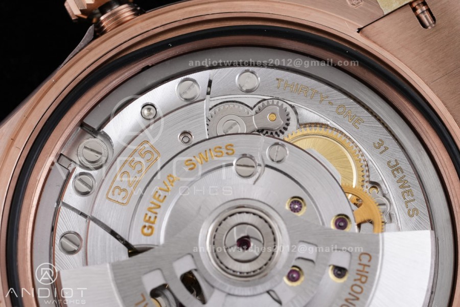 Day Date 40 RG CBDF 1:1 Best Edition Brown Crystal Dial on President Bracelet VR3255 (210g)