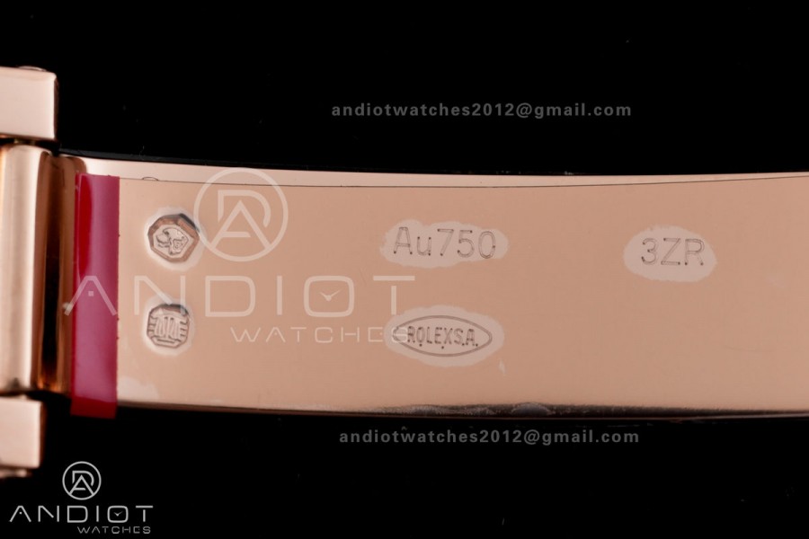 Day Date 40 RG CBDF 1:1 Best Edition Brown Crystal Dial on President Bracelet VR3255 (210g)