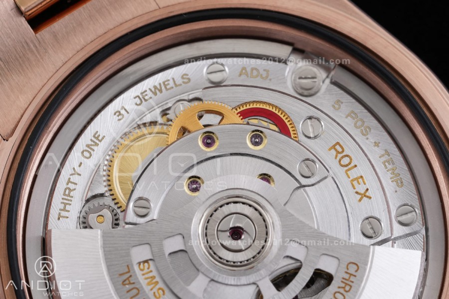 Day Date 40 RG CBDF 1:1 Best Edition Gray Roman Dial on President Bracelet VR3255 (210g)