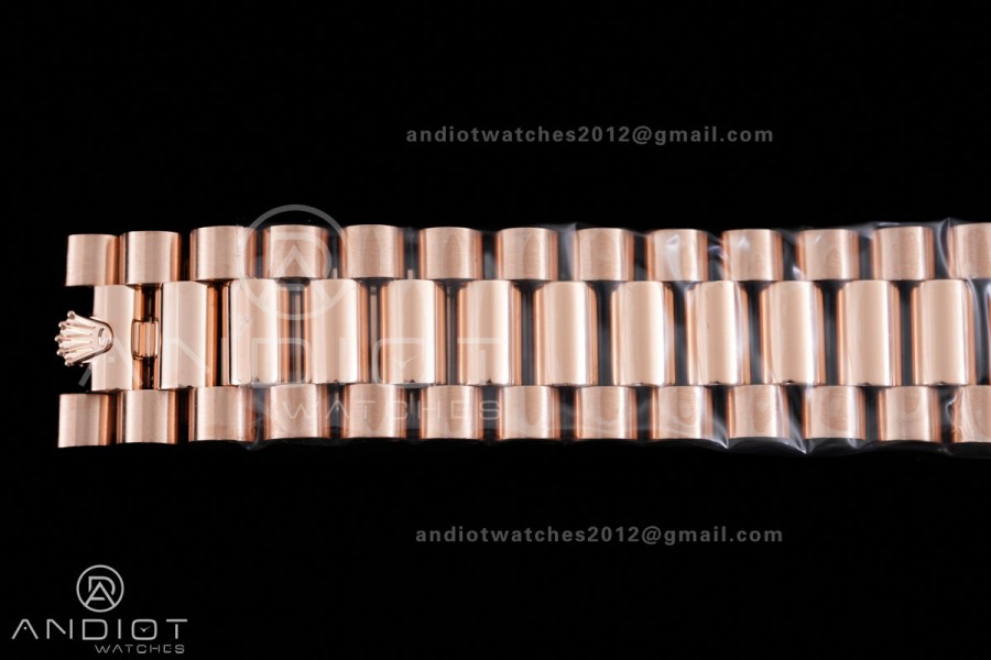 Day Date 40 RG CBDF 1:1 Best Edition Gray Roman Dial on President Bracelet VR3255 (210g)
