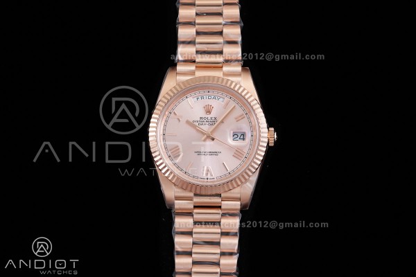 Day Date 40 RG CBDF 1:1 Best Edition RG Roman Dial...