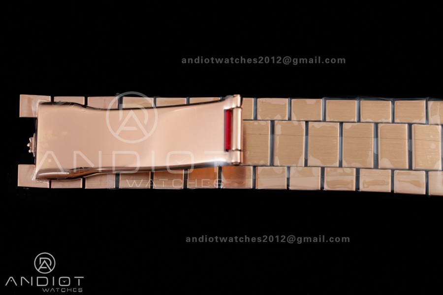 Day Date 40 RG CBDF 1:1 Best Edition RG Roman Dial on President Bracelet VR3255 (210g)