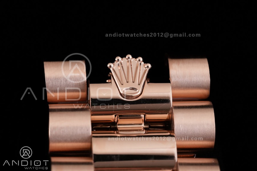 Day Date 40 RG CBDF 1:1 Best Edition RG Roman Dial on President Bracelet VR3255 (210g)