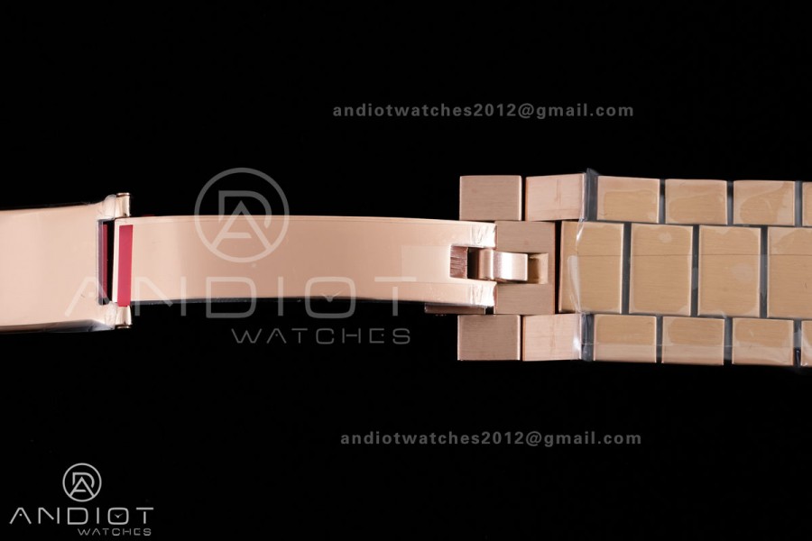 Day Date 40 RG CBDF 1:1 Best Edition RG Roman Dial on President Bracelet VR3255 (210g)