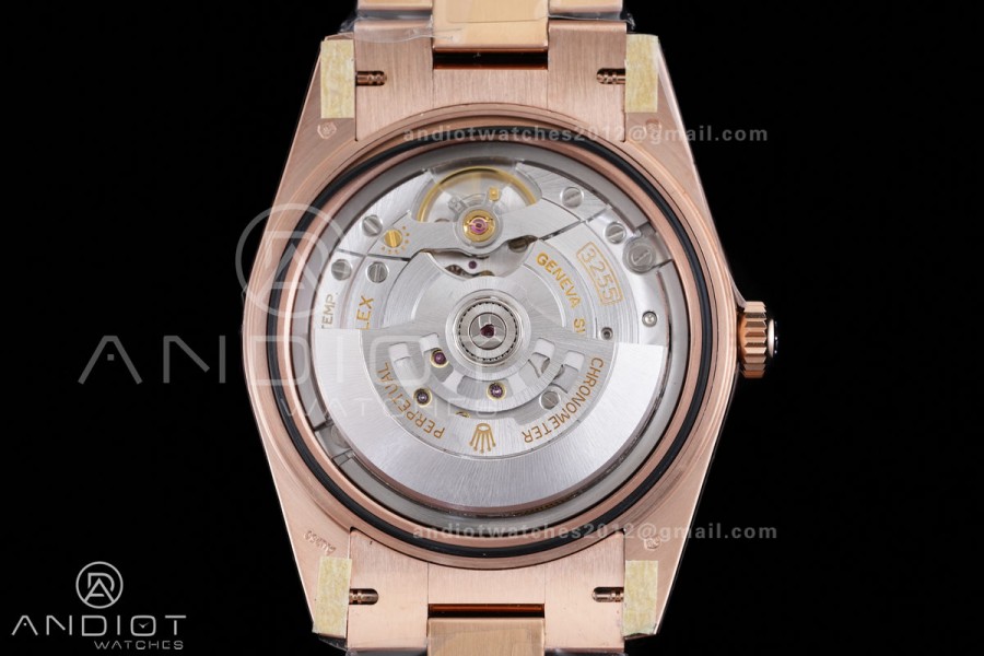Day Date 40 RG CBDF 1:1 Best Edition Green Roman Dial on President Bracelet VR3255 (210g)