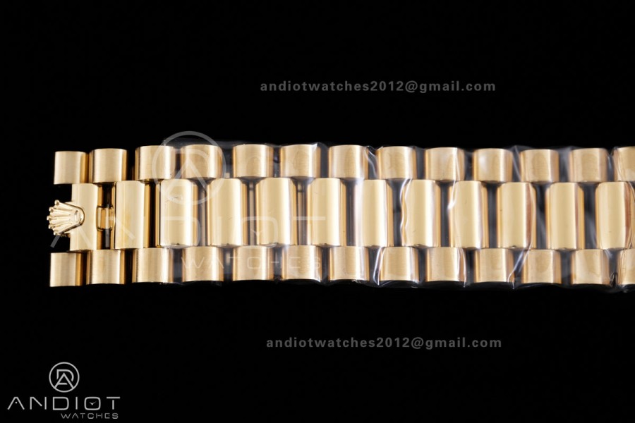 Day Date 40 YG CBDF 1:1 Best Edition Green Ombre Roman Dial on President Bracelet VR3255 (210g)