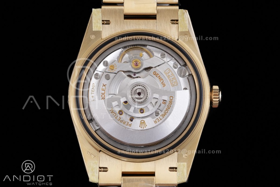 Day Date 40 YG CBDF 1:1 Best Edition White Roman Dial on President Bracelet VR3255 (210g)