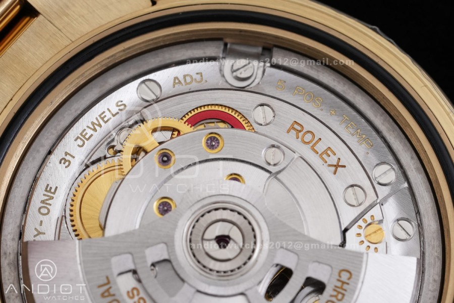 Day Date 40 YG CBDF 1:1 Best Edition White Roman Dial on President Bracelet VR3255 (210g)