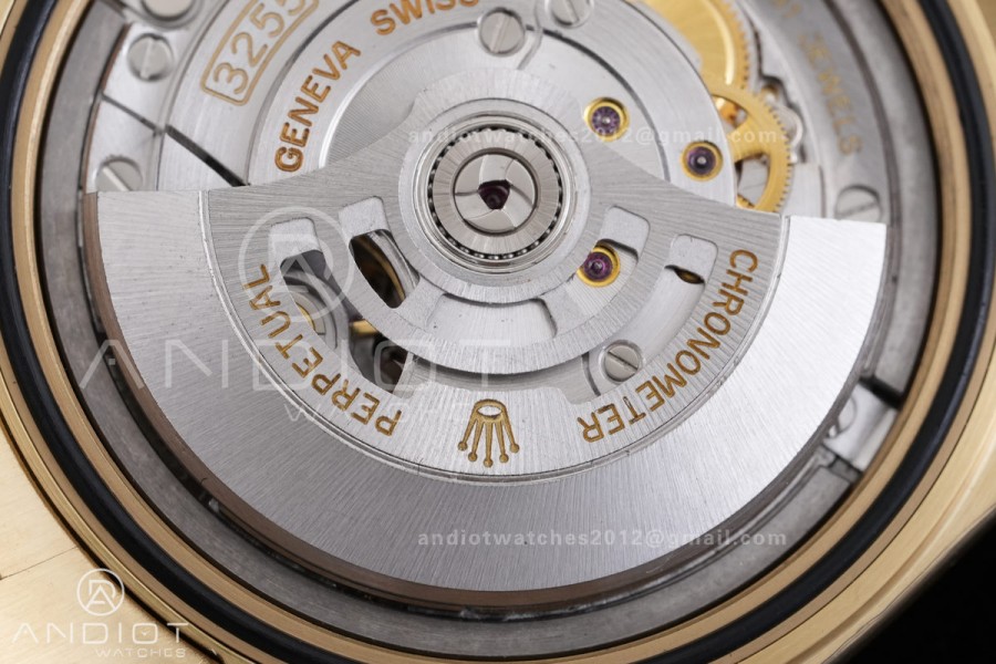 Day Date 40 YG CBDF 1:1 Best Edition White Roman Dial on President Bracelet VR3255 (210g)