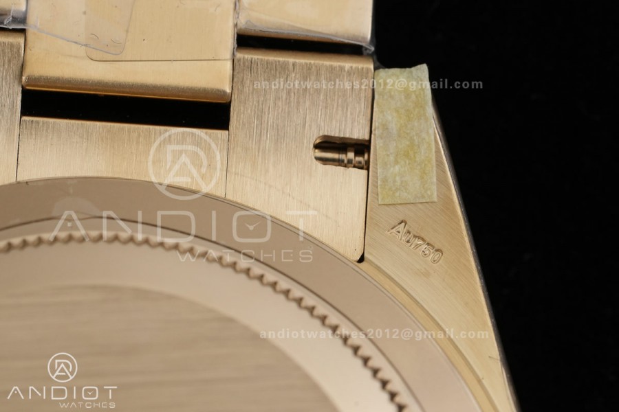 Day Date 40 YG CBDF 1:1 Best Edition White Roman Dial on President Bracelet VR3255 (210g)