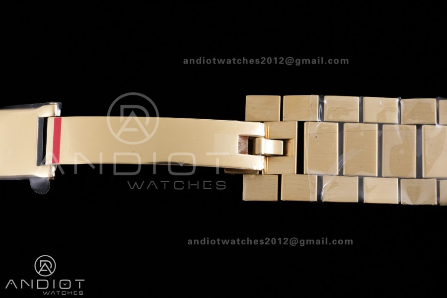 Day Date 40 YG CBDF 1:1 Best Edition White Roman Dial on President Bracelet VR3255 (210g)