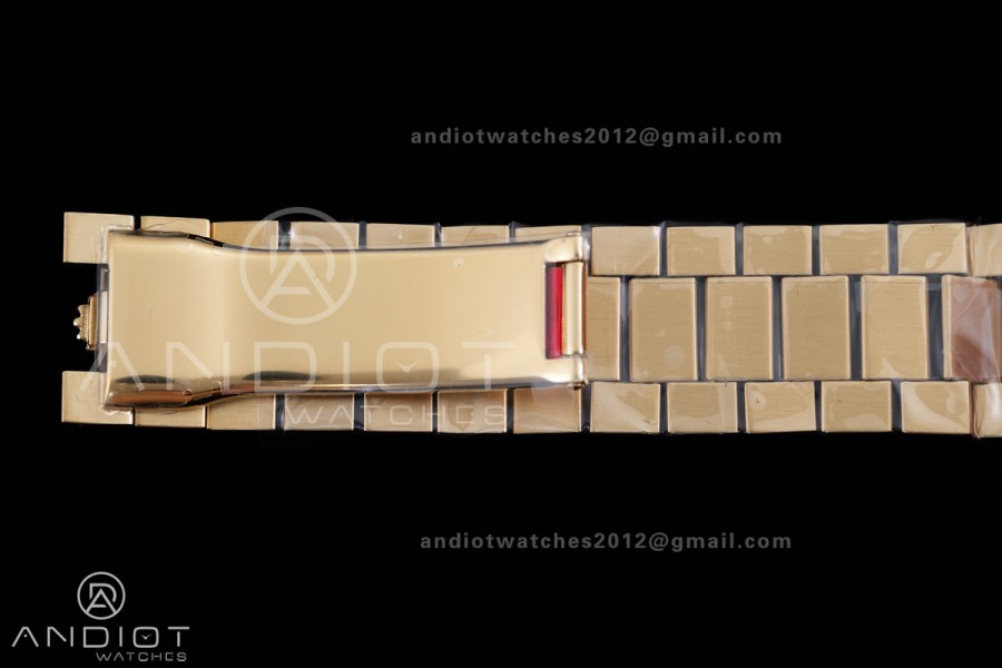 Day Date 40 YG CBDF 1:1 Best Edition Green Roman Dial on President Bracelet VR3255 (210g)
