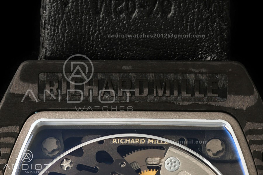 AVF RM67-02 Black NTPT Black/Red Skeleton Dial on Black Velcro Strap CRMA7 Clone V2