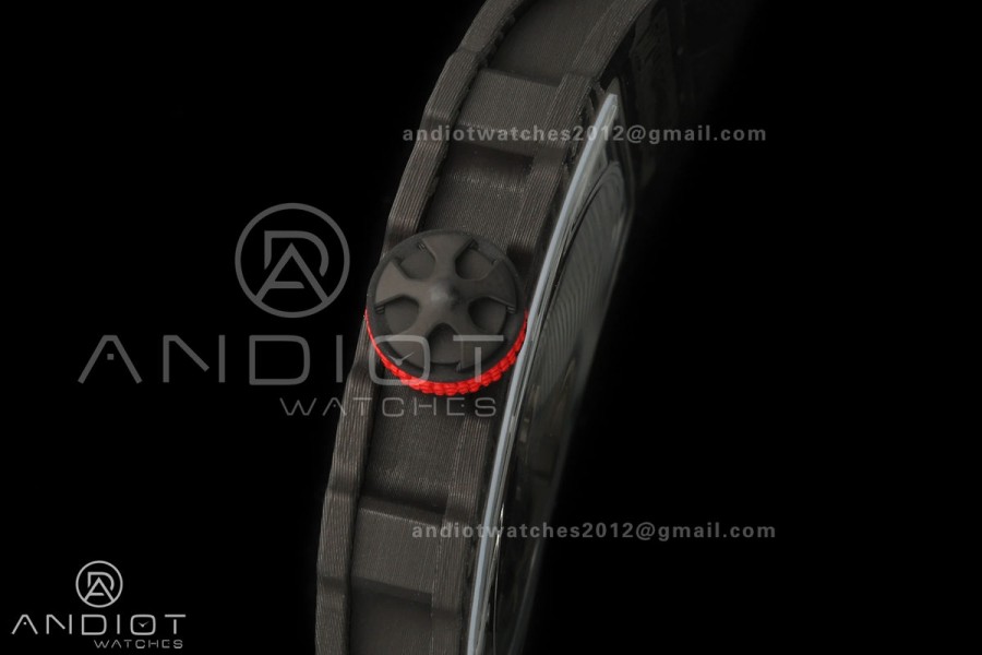 AVF RM67-02 Black NTPT Black/Red Skeleton Dial on Black Velcro Strap CRMA7 Clone V2