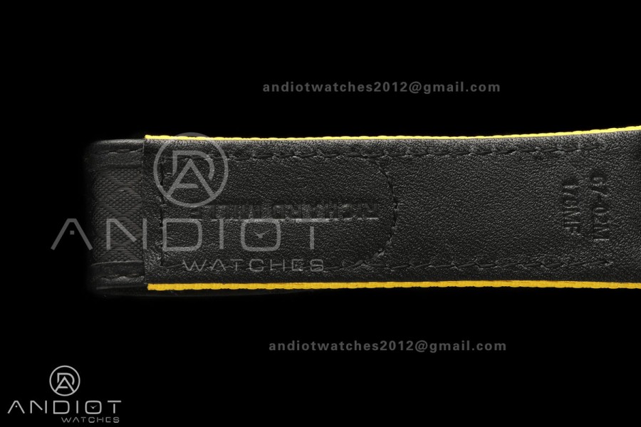 AVF RM67-02 Black NTPT Yellow Skeleton Dial on Yellow Velcro Strap CRMA7 Clone V2