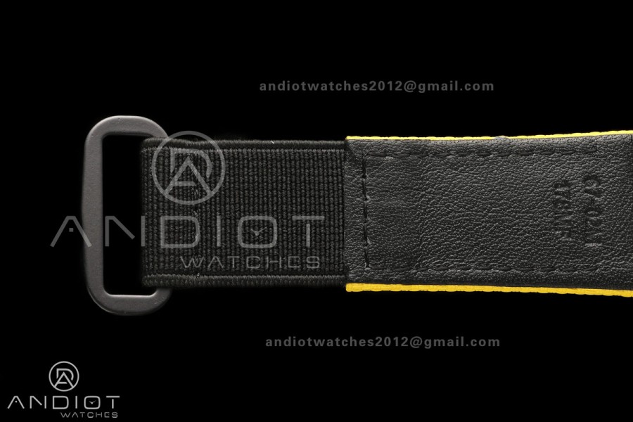 AVF RM67-02 Black NTPT Yellow Skeleton Dial on Yellow Velcro Strap CRMA7 Clone V2
