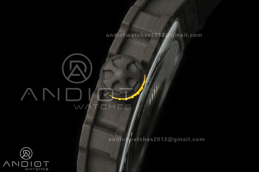 AVF RM67-02 Black NTPT Yellow Skeleton Dial on Yellow Velcro Strap CRMA7 Clone V2