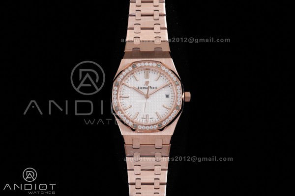 Royal Oak 34mm 77350 RG Diamonds Bezel 8F Best Edi...
