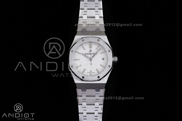 Royal Oak 34mm 77350 SS 8F Best Edition White Dial...