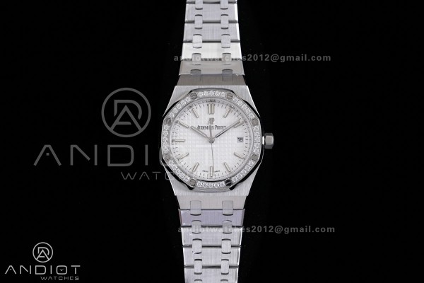 Royal Oak 34mm 77350 SS 8F Best Edition White Dial...