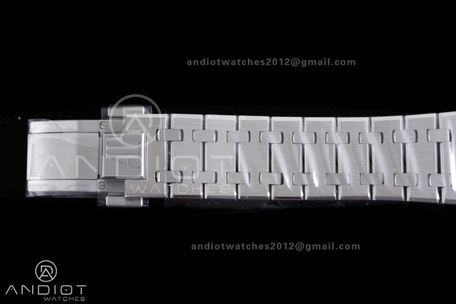 Royal Oak 34mm 77350 SS 8F Best Edition White Dial Diamonds Bezel on SS Bracelet A5800